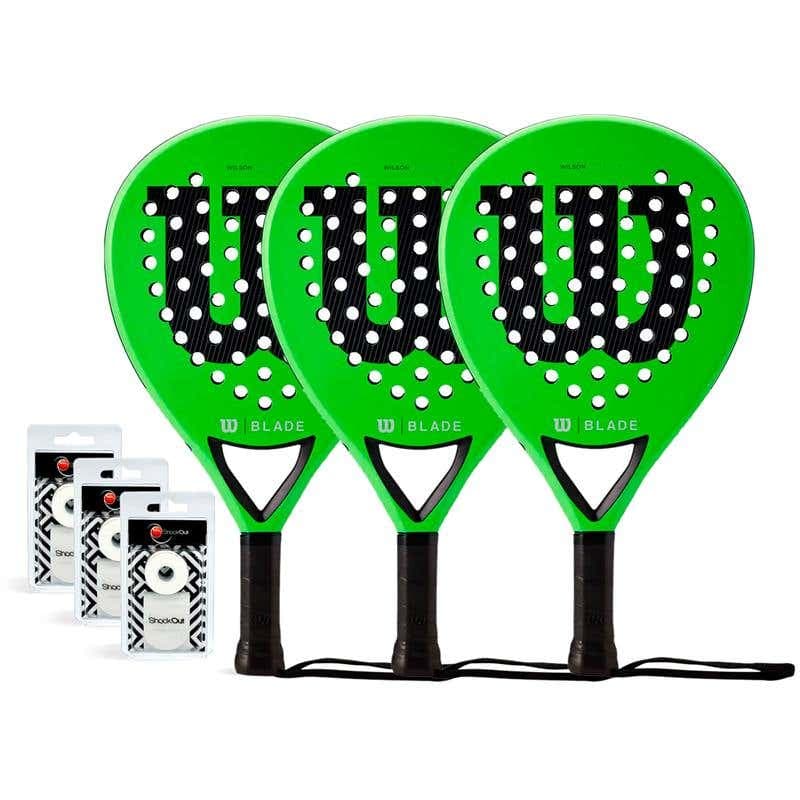 Pala de Pádel Pack Trio Wilson Blade Team V2 Green